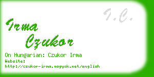 irma czukor business card